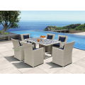 Garden++aluminium+Dining+Table+With+6+Chairs